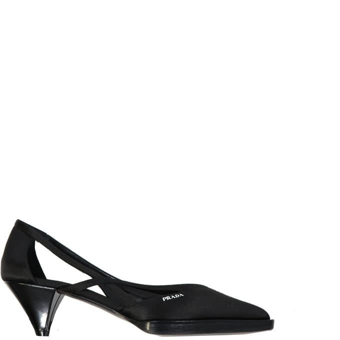 Prada 55mm Cut-Out Satijnen Pumps