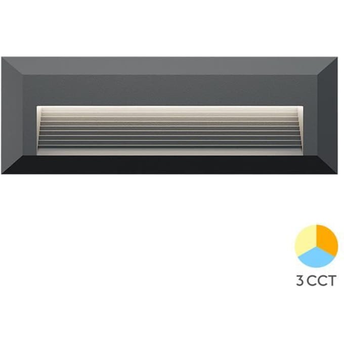 LED Wandlamp VEKTA-B 3-in-1 3W 180lm IP65 Grijs grijs