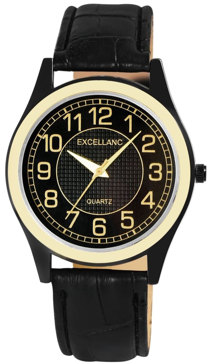 EXCELLANC Herenhorloge Imitatieleer Mineralglas