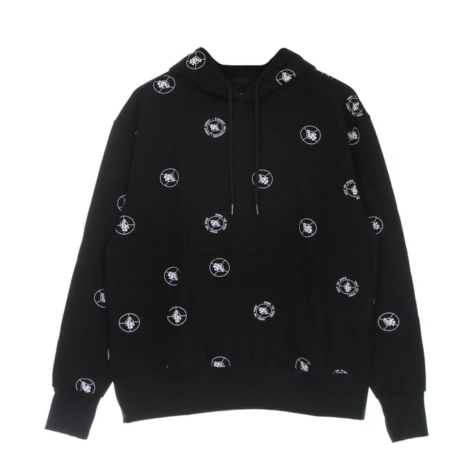 Lichtgewicht herensweatshirt met capuchon, Pexe Polka Hood, zwart