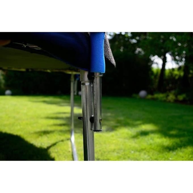 Trampoline - VIKING CHOICE - Trampoline rond 435 cm - Max. 180 kg - Veiligheidsnet inbegrepen - Ladder inbegrepen blauw