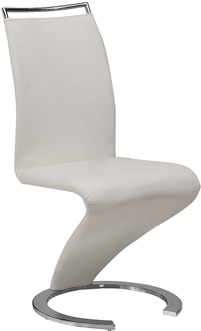 Vente-unique Set van 4 stoelen TWIZY - Wit kunstleer
