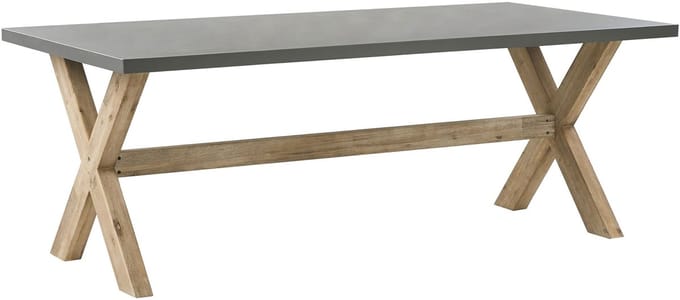 OLBIA - Tuintafel - Grijs - 100 x 200 cm - Vezelcement