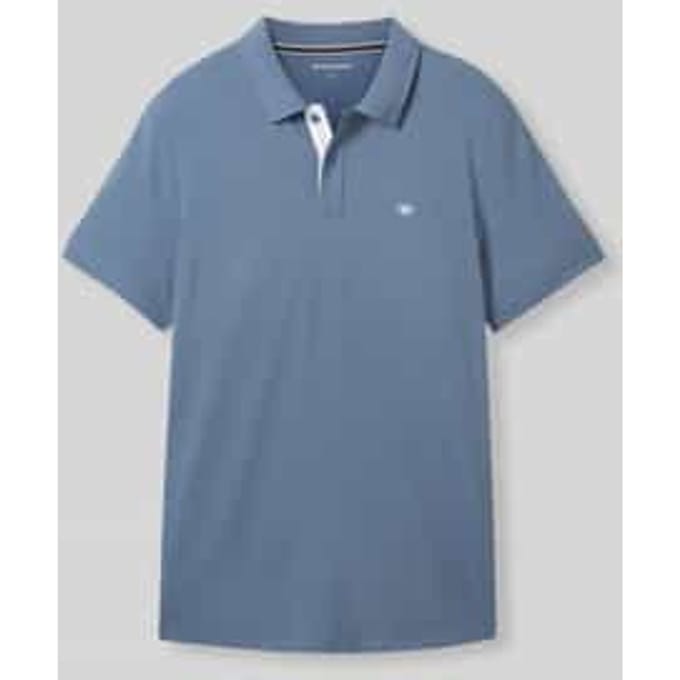 Regular fit poloshirt van katoen- en viscosemix