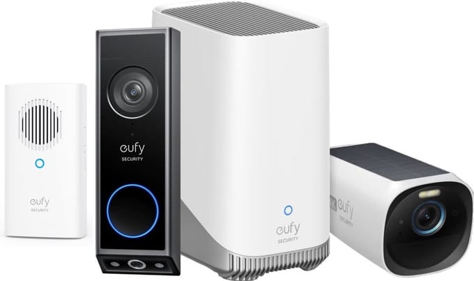 eufy Security E340 Video Doorbell met chime + HomeBase 3 S380 + eufyCam 3 - Bundelvoordeel