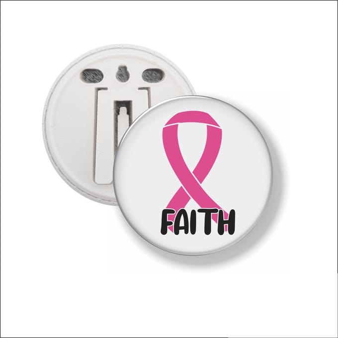 Button Met Clip 58 MM - Faith