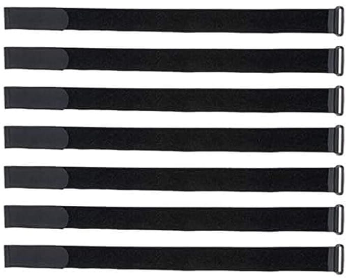 Cinch bandjes met gesp, 25 stuks, 18"x1", zwart