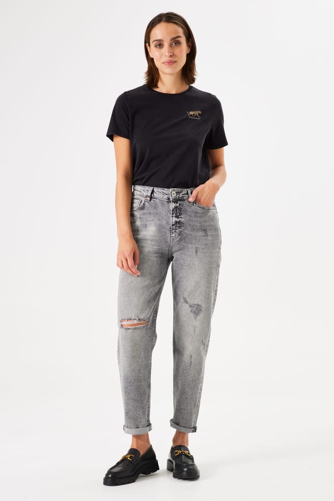 GARCIA Isabella Dames Mom Fit Jeans Grijs