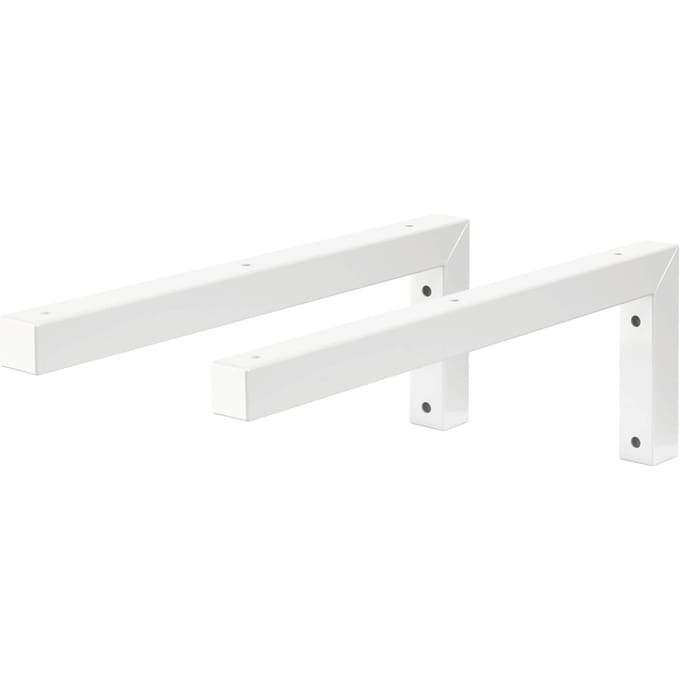 Wandhouder Plankhouder set van 2 400 x 150 mm wit staal ML design