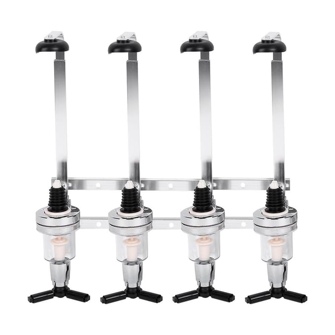 Accessoire de bar Support rotatif mural pour 4 bouteilles de spiritueux Distributeur Râtelier blanc