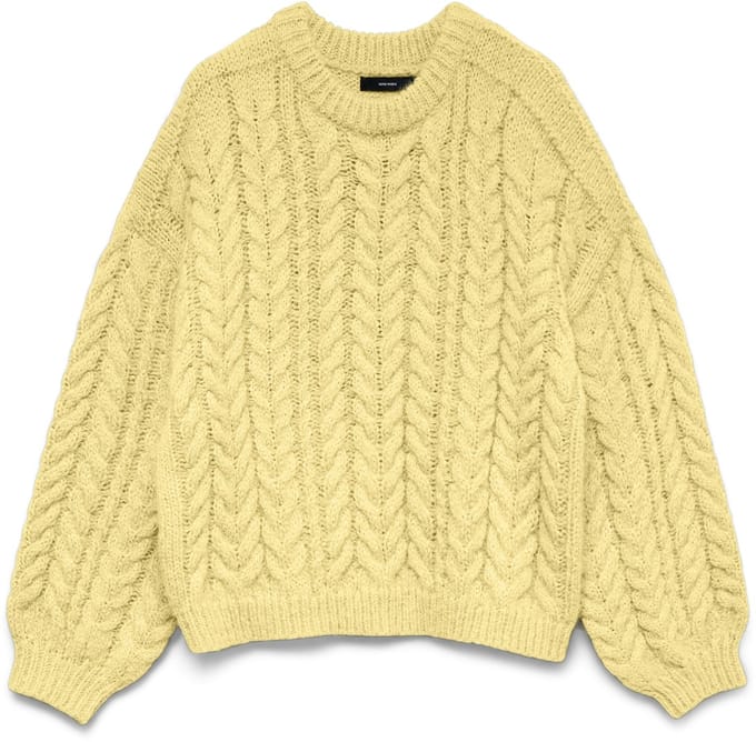 VERO MODA - VMDREAM LS O-NECK CABLE PULLOVER EXC - Dames - Gebreide truien