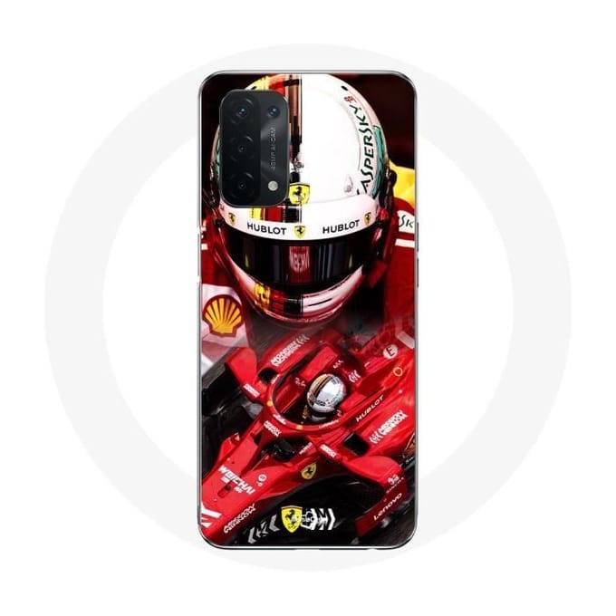Coque - Formule 1 - Oppo A54 5G - Rouge - Souple - Sebastian Vettel rouge