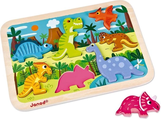 Janod - Chunky Puzzel - Dinosaurus