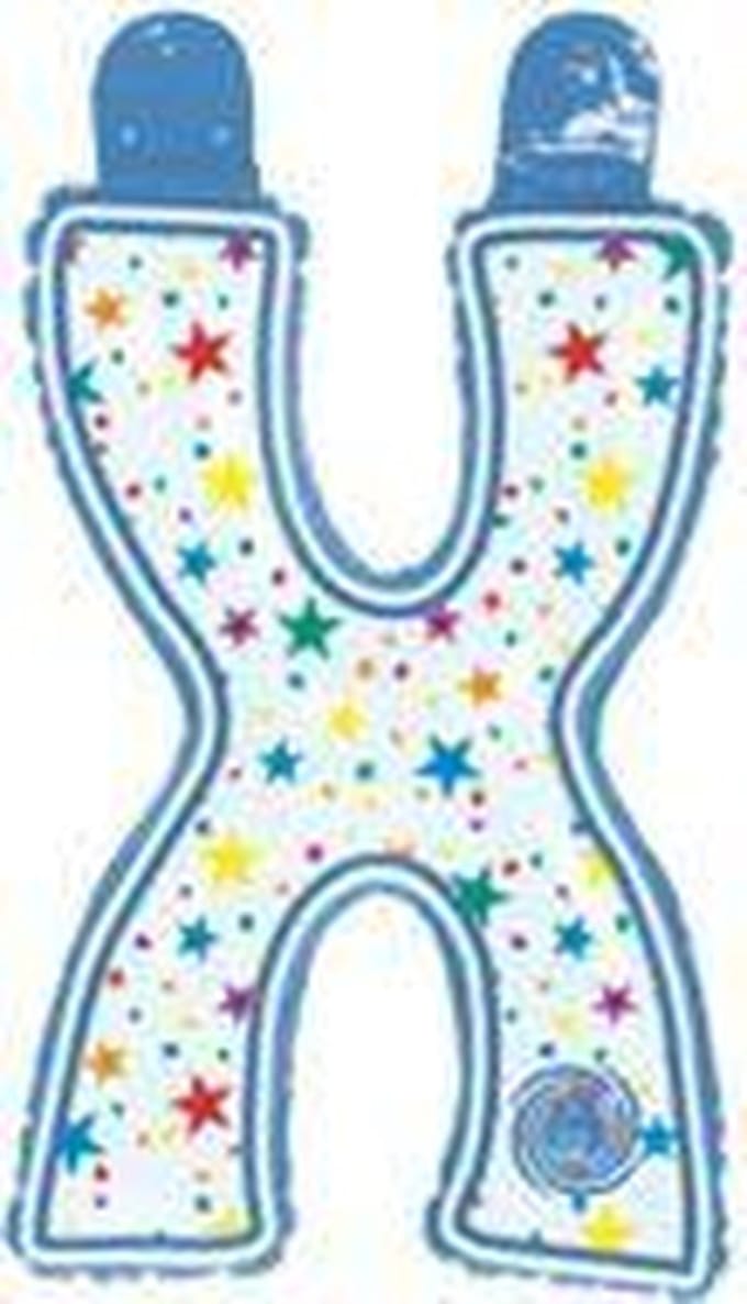opblaasbare letter X multi color