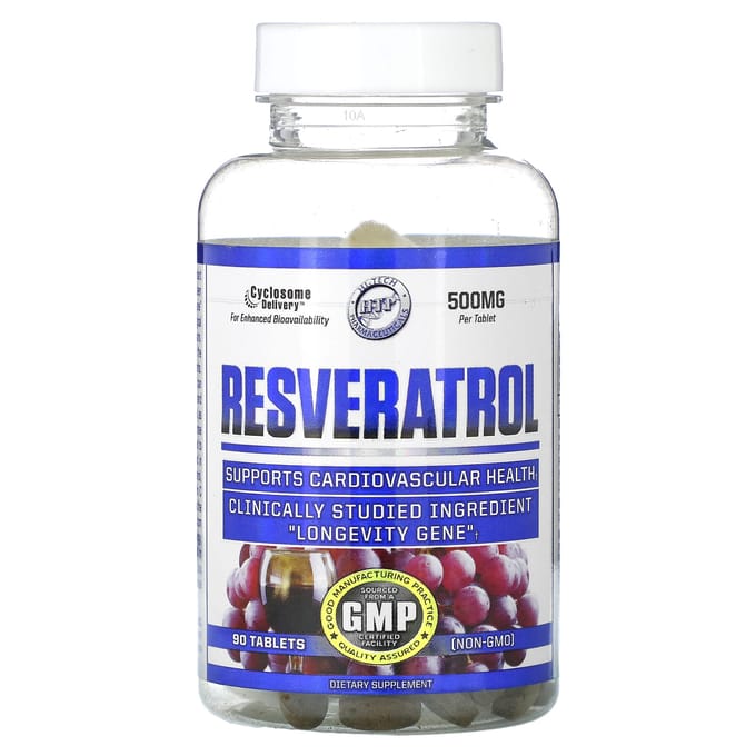 Hi Tech Pharmaceuticals, Resveratrol, 500 mg, 90 tabletten