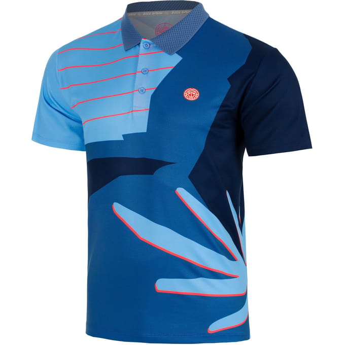 BIDI BADU Hey Laguna Polo Heren-blauw, koraal