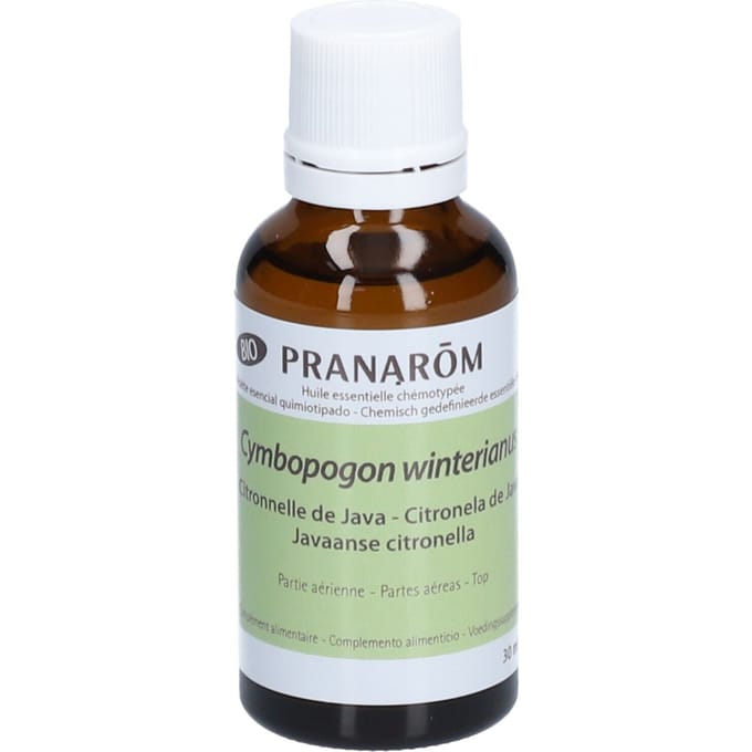 Pranarôm Etherische Olie Citronella Java (Cymbopogon Winterianus) Biologisch 30 ml