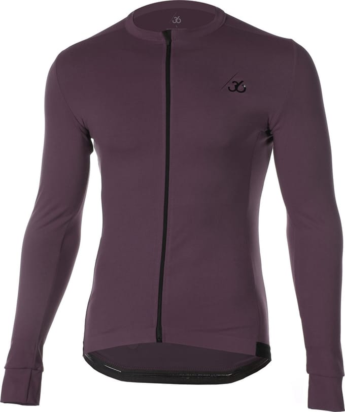 Chroma Wielershirt Lange Mouwen - Aubergine - Unisex