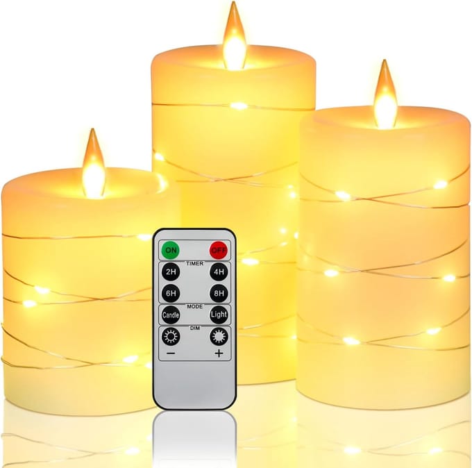 LED Kaarsen Met Afstandsbediening - Bewegende Vlam - Dimbaar - jade zone