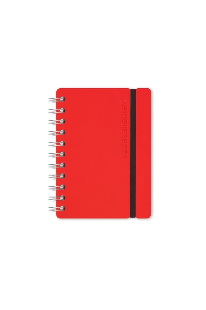 Vacavaliente - Notitieboek A6 - Gerecycled Leer - Rood