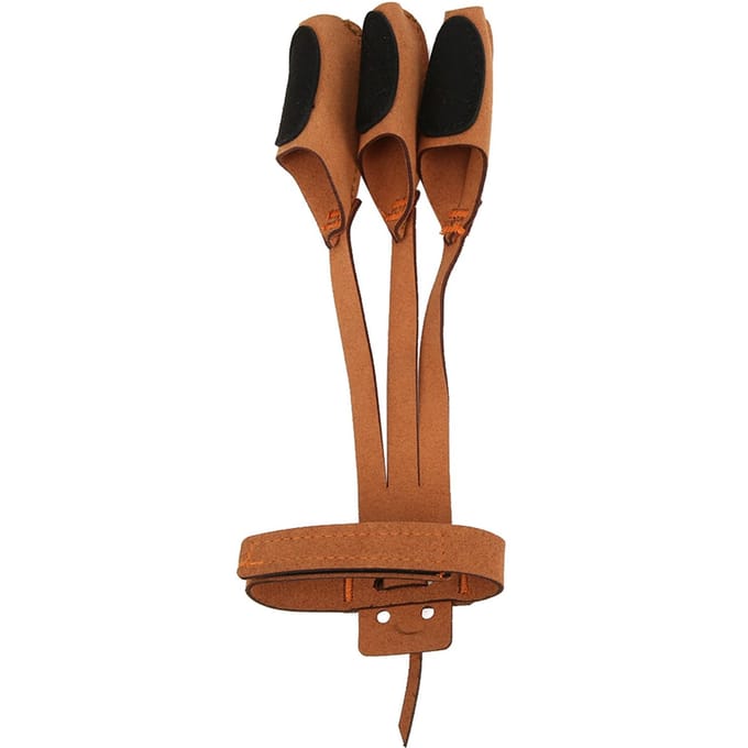 Boogschieten Recurve Boog Drie Vingers Beschermingshandschoen Traditionele Boog Beschermende Uitrustingbruin