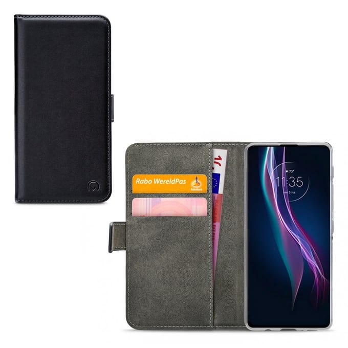 Mobilize - Motorola One Fusion Plus  - Classic Gelly Wallet Book Case Zwart
