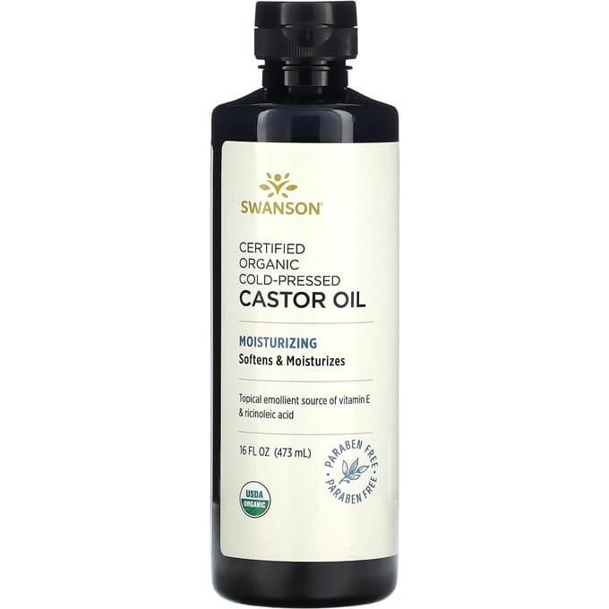 Gecertificeerde Biologische Koudgeperste Castorolie, 473 ml (16 fl oz) white