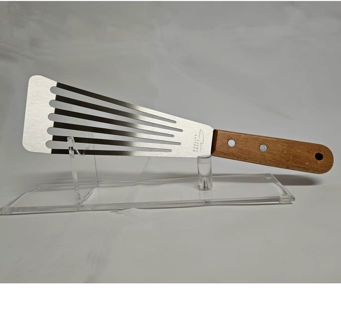 Qualitychefs visspatel met beukenhouten handvat – 19 cm Lemmet