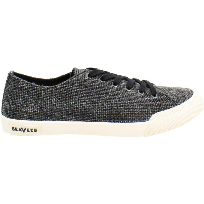 Seavees Monterey Raffia Dames Zwarte Sneakers