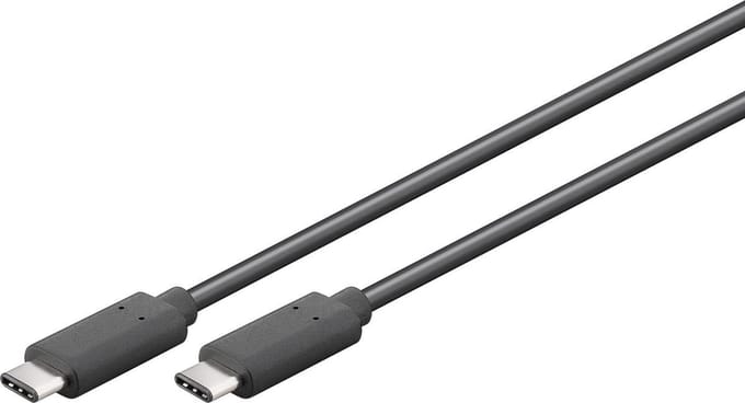 Transmedia USB-C naar USB-C kabel - USB3.1 Gen 2 - tot 20V/3A / zwart - 1 meter