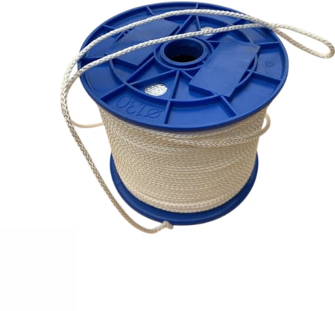 Jalouziekoord Polyester 2.6mm 200 meter wit