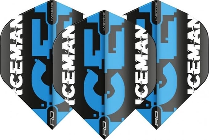 Red Dragon Gerwyn Price Black & Blue Logo - Dart Flights