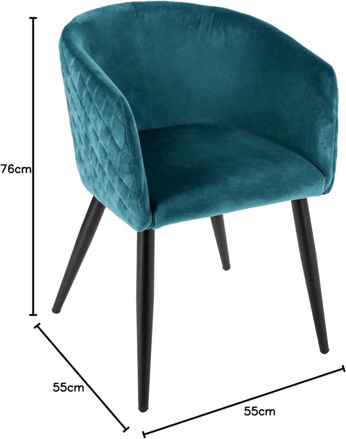 Gewatteerde fluwelen fauteuil MARLO