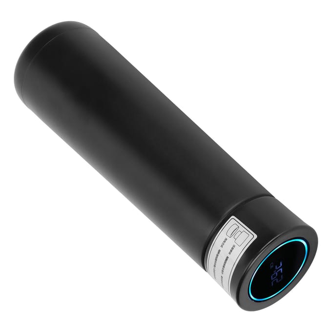 Slimme Waterfles Touch Temperatuurweergave Getimede Herinnering USB Stroomaansluiting Vacuüm BekerZwart zwart
