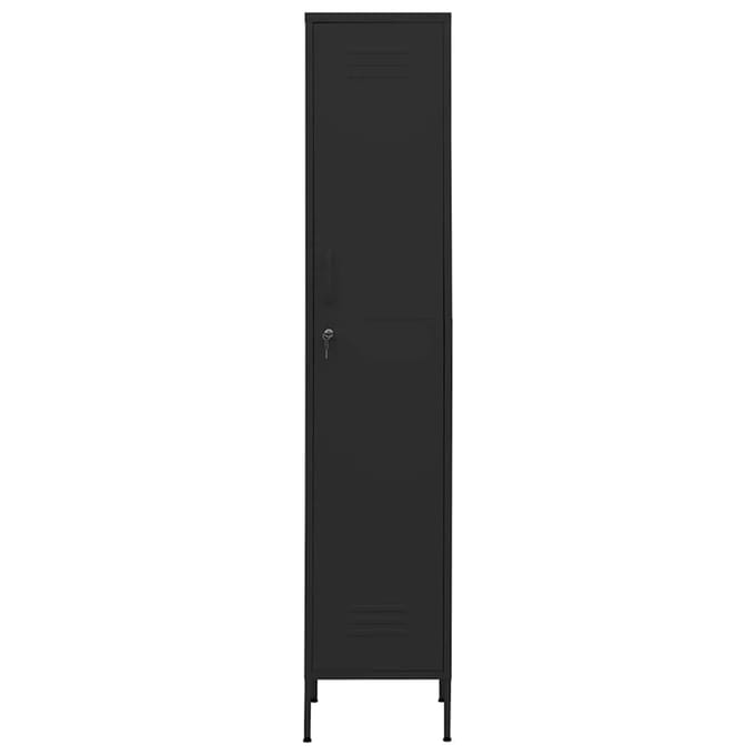 vidaXL - Lockerkast - 35x46x180 - cm - staal - zwart