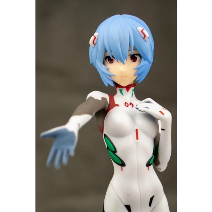 Anime NEON GENESIS EVANGELION Ayanami Rei Theatrical Version Wit Strijdpak Kort Haar Reikend Model Speelgoed Actiefiguur With box gray