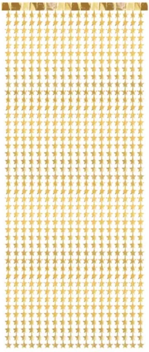 Christmas Backdrop gouden sterren (100 x 245 cm)