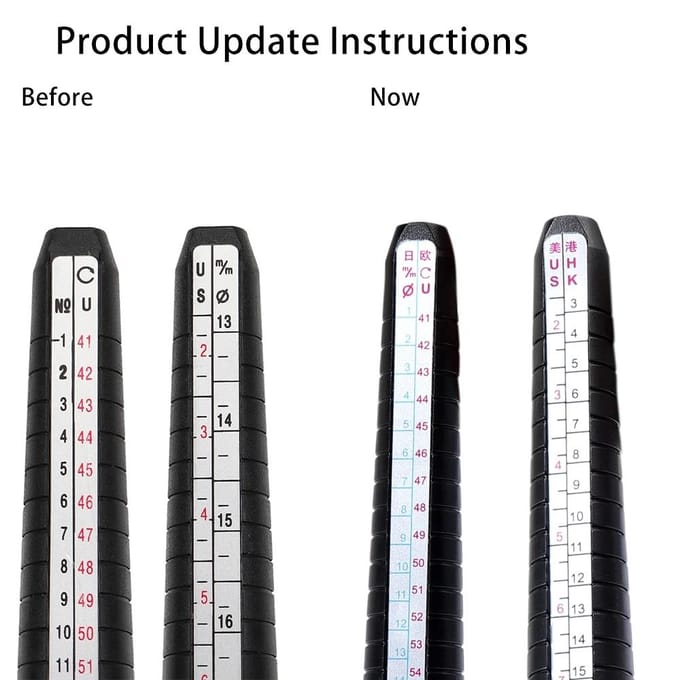 Outils professionnels, bâton de mandrin d'anneau, jauge de doigt, taille d'anneau, mesure de la taille pour les ensembles d'outils de taille de bricolage black