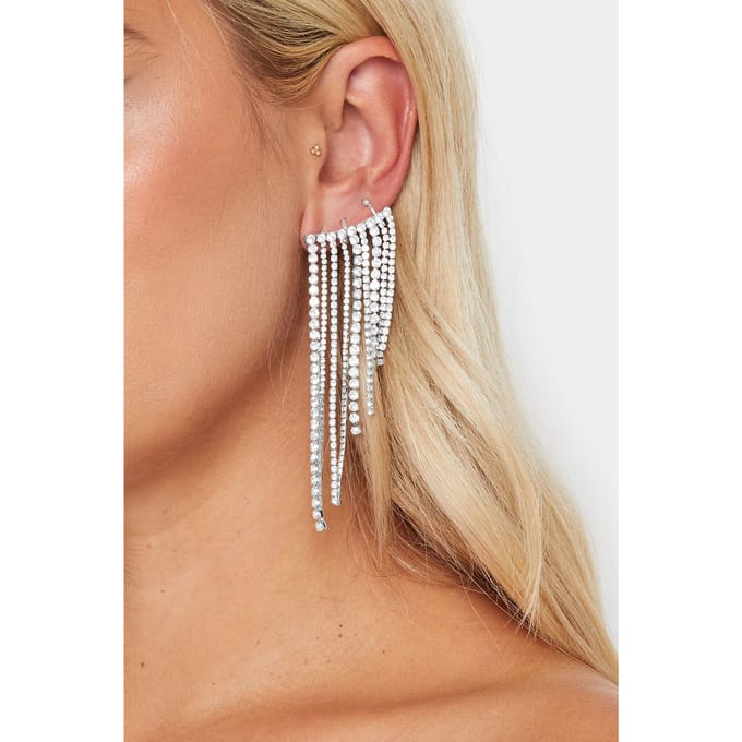 Yours Zilveren Oorbellen Met Diamantensize One Size
