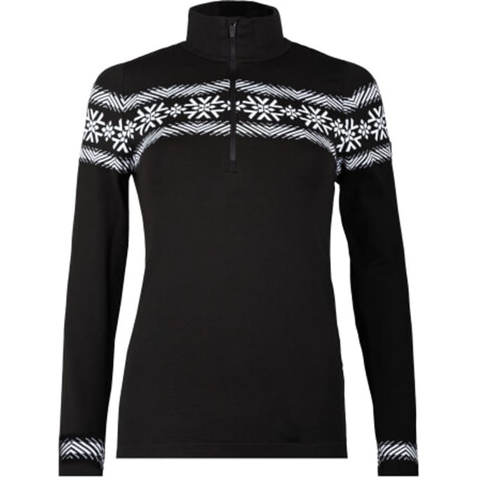 NEWLAND - N4 6715 lady t-neck - Skipully dames - Zwart, wit