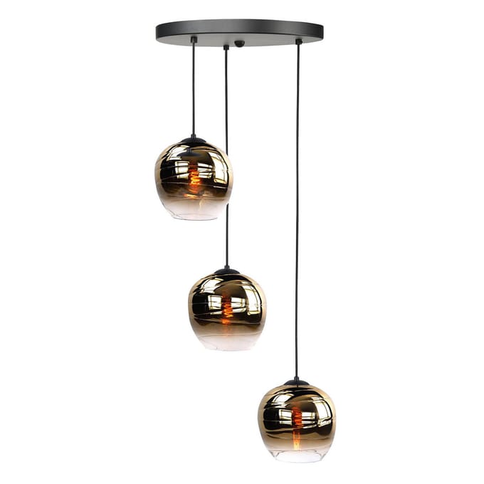 HighLight Fantasie Appel kap, goud, Ø 22 cm, glas