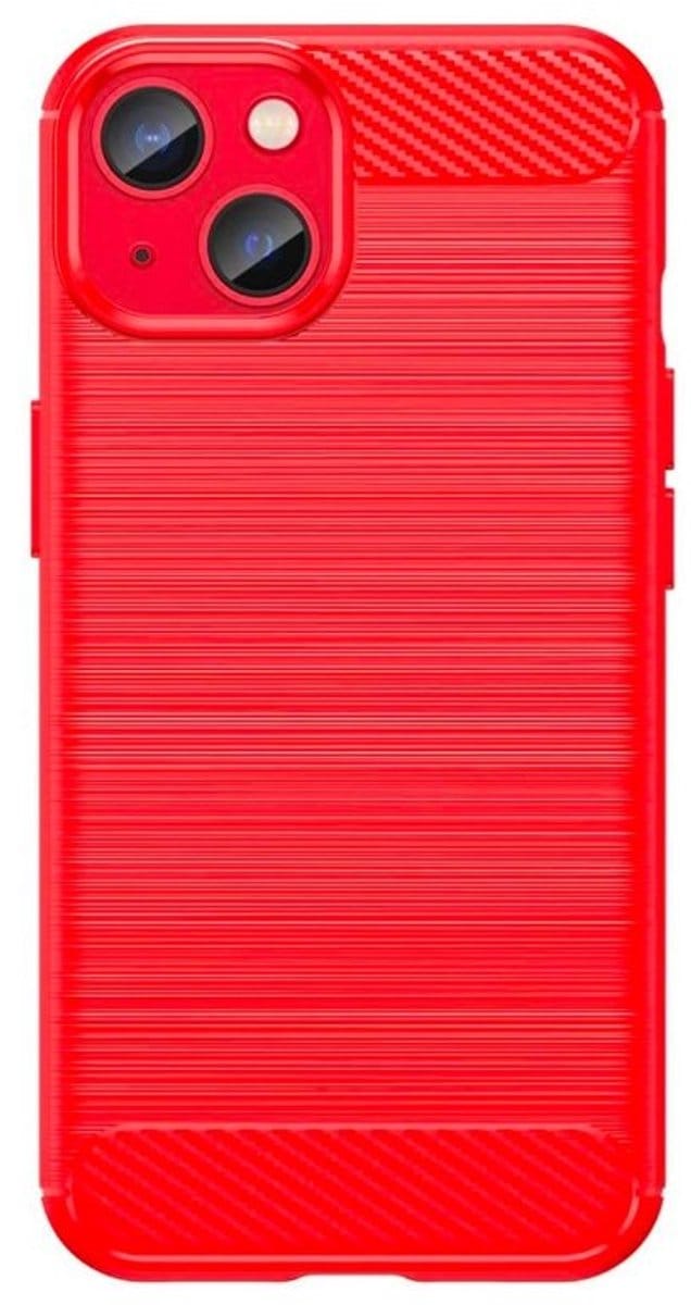Mobiq Carbon Look Hoesje geschikt voor iPhone 15 Plus - Flexibele TPU Case