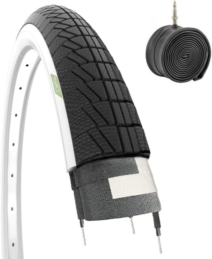 Witte banden en binnenbanden voor 20 inch stadsfiets (47-406)