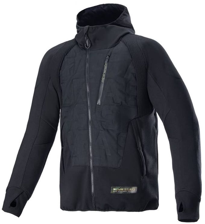 Alpinestars MO.ST.EQ Hybrid Hooded Jas Zwart - Jas