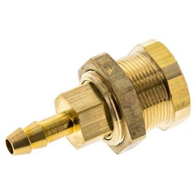 Messing DN 5 Luchtkoppeling Snelkoppeling 6 mm Slangpilaar Schotkoppeling Pull-Off Double Shut-Off