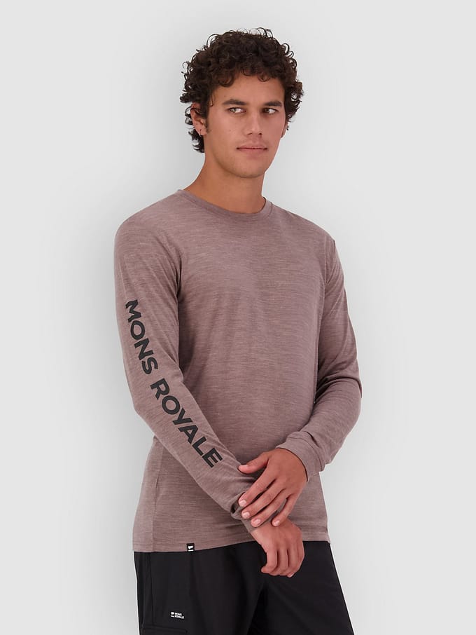 Mons Royale Zephyr Merino Tencel Thermo Shirt bruin