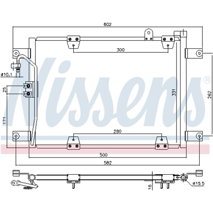 Condensator, airconditioning NISSENS 940578