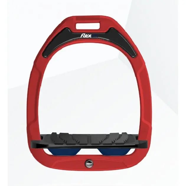 Ingelopen stijgbeugels Rood/Zwart/Marine Flex-On Green Composite