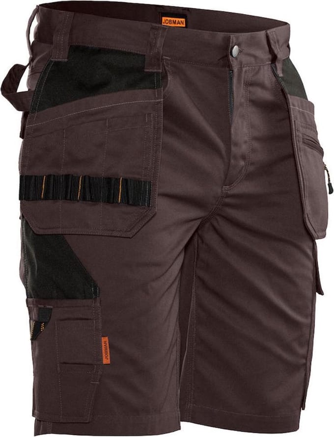 Jobman Practical 2722 Korte Werkbroek Holsterpockets - Mannen - Bruin/Zwart - 46