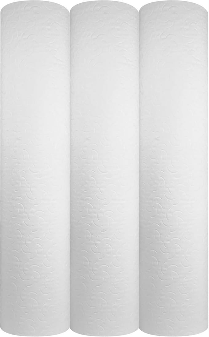 3 Rollen Dubbellaags Papier voor Massagetafel en Esthetiek | 56 cm Breed | 50 Meter Lang